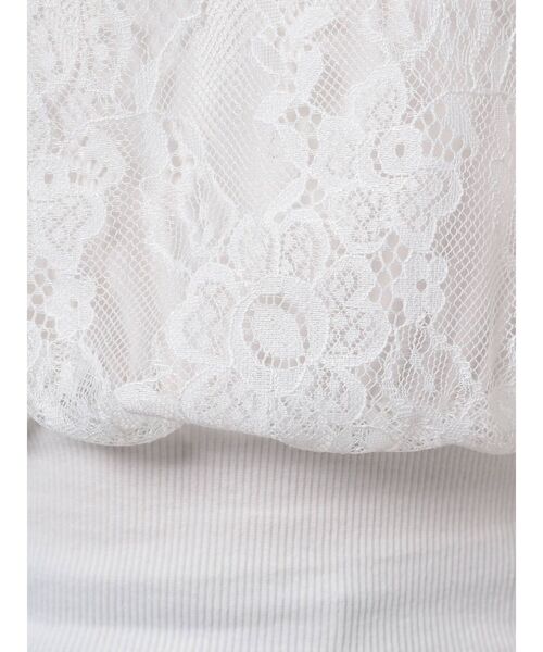 dazzlin（ダズリン）の「レースペプラムブラウス（シャツ/ブラウス・レディース・オフホワイト/ブラック・FREE）」の8枚目の写真