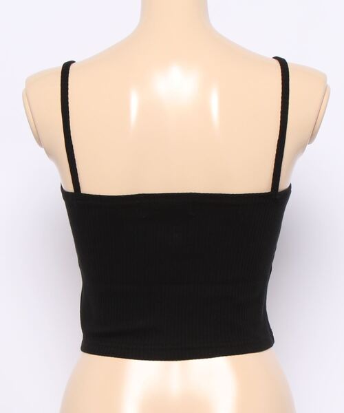 ENVYM（アンビー）の「リブショートヘンリーキャミ（キャミソール・レディース・ブラック/グレー・FREE）」の11枚目の写真