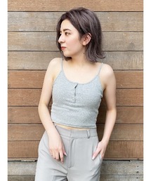 ENVYM | リブショートヘンリーキャミ(キャミソール)