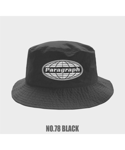 Paragraph（パラグラフ）の「A'GEM/9 × .kom『paragraph/パラグラフ』PARAGRAPH FRONT-TO-BACK LOGO BUCKET HAT/ブランドロゴ カーシブ 刺繡 バケットハット（ハット・レディース・ブラック/ベージュ・FREE）」の5枚目の写真