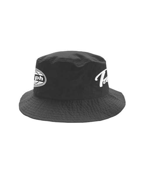 Paragraph（パラグラフ）の「A'GEM/9 × .kom『paragraph/パラグラフ』PARAGRAPH FRONT-TO-BACK LOGO BUCKET HAT/ブランドロゴ カーシブ 刺繡 バケットハット（ハット・レディース・ブラック/ベージュ・FREE）」の7枚目の写真