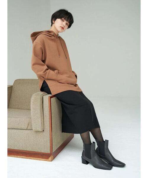 YECCA VECCA（イェッカヴェッカ）の「P.サイドスリットフーディー＊（パーカー・レディース・ライトグレー/ライトブルー/カーキ/キャメル・FREE）」の19枚目の写真