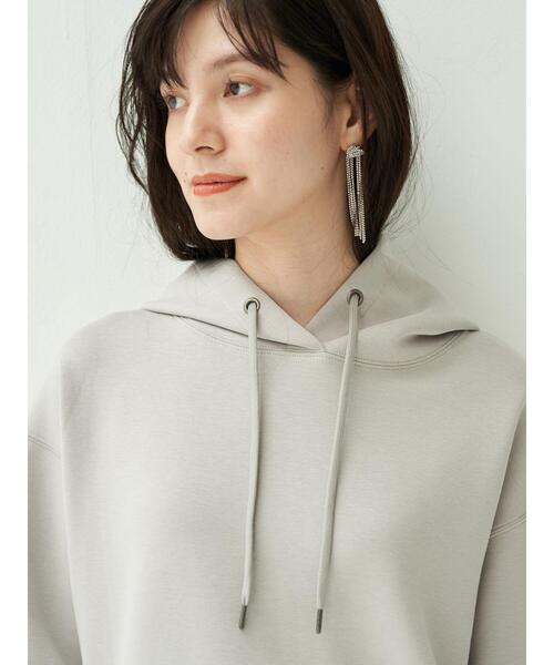 YECCA VECCA（イェッカヴェッカ）の「P.サイドスリットフーディー＊（パーカー・レディース・ライトグレー/ライトブルー/カーキ/キャメル・FREE）」の17枚目の写真