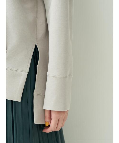 YECCA VECCA（イェッカヴェッカ）の「P.サイドスリットフーディー＊（パーカー・レディース・ライトグレー/ライトブルー/カーキ/キャメル・FREE）」の12枚目の写真