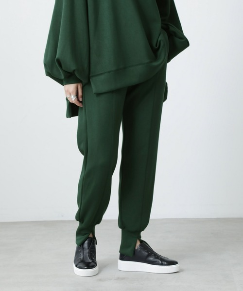 GENE HEAVENS（ジーンヘブンズ）の「(GENE HEAVENS)リラックススムーススウェットジョグパンツ（スウェットパンツ・レディース・グリーン/グレー/パープル・ONE SIZE）」の2枚目の写真