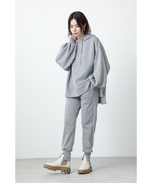 GENE HEAVENS（ジーンヘブンズ）の「(GENE HEAVENS)リラックススムーススウェットジョグパンツ（スウェットパンツ・レディース・グリーン/グレー/パープル・ONE SIZE）」の4枚目の写真