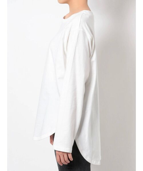 EVRIS（エヴリス）の「ロングスリットロンTEE（Tシャツ/カットソー・レディース・ホワイト/ブラック・FREE）」の11枚目の写真