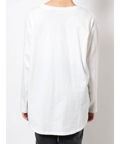 EVRIS（エヴリス）の「ロングスリットロンTEE（Tシャツ/カットソー・レディース・ホワイト/ブラック・FREE）」の12枚目の写真