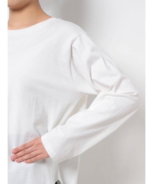 EVRIS（エヴリス）の「ロングスリットロンTEE（Tシャツ/カットソー・レディース・ホワイト/ブラック・FREE）」の14枚目の写真