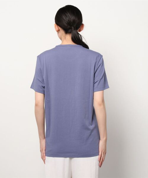 Calvin Klein Underwear（カルバンクラインアンダーウェア）の「ストラクチャー ラウンジ ショートスリーブ クルーネック Tシャツ（ルームウェア/パジャマ・レディース・ブラック/ブルー・S/M/XS）」の4枚目の写真