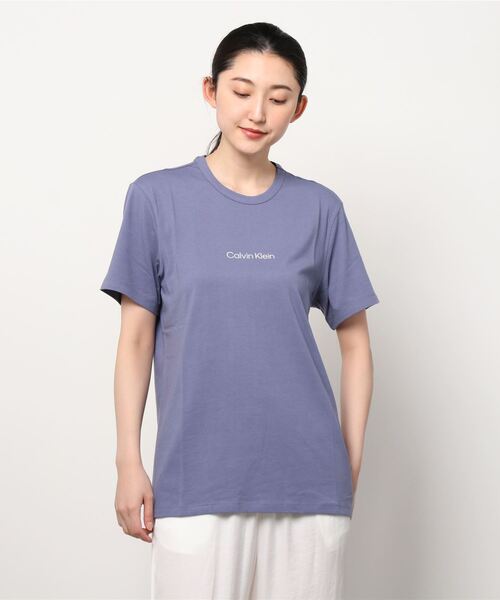Calvin Klein Underwear（カルバンクラインアンダーウェア）の「ストラクチャー ラウンジ ショートスリーブ クルーネック Tシャツ（ルームウェア/パジャマ・レディース・ブラック/ブルー・S/M/XS）」の9枚目の写真