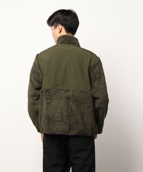 STYLEBLOCK（スタイルブロック）の「防風ボア切替ZIPスタンドブルゾン（ブルゾン・メンズ・カーキ/オートミール/ブラック・L/M）」の5枚目の写真