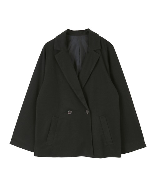 titivate（ティティベイト）の「ﾀﾞﾌﾞﾙﾃｰﾗｰﾄﾞｼﾞｬｹｯﾄ（テーラードジャケット・レディース・グレー/ベージュ系その他/ブラウン/ブラック・M）」の2枚目の写真