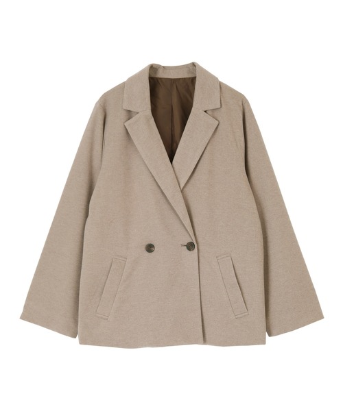 titivate（ティティベイト）の「ﾀﾞﾌﾞﾙﾃｰﾗｰﾄﾞｼﾞｬｹｯﾄ（テーラードジャケット・レディース・グレー/ベージュ系その他/ブラウン/ブラック・M）」の8枚目の写真