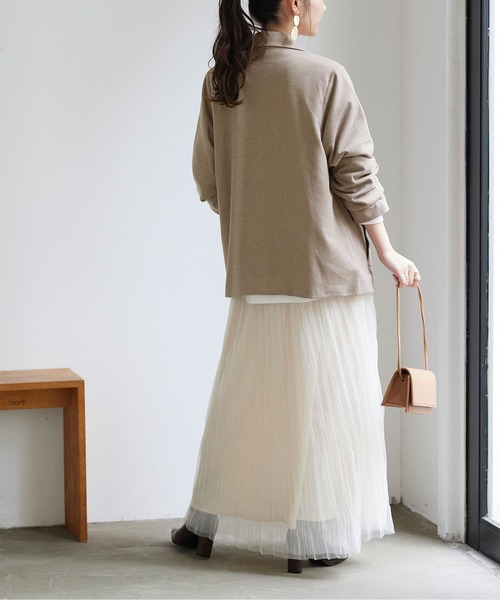 titivate（ティティベイト）の「ﾀﾞﾌﾞﾙﾃｰﾗｰﾄﾞｼﾞｬｹｯﾄ（テーラードジャケット・レディース・グレー/ベージュ系その他/ブラウン/ブラック・M）」の5枚目の写真