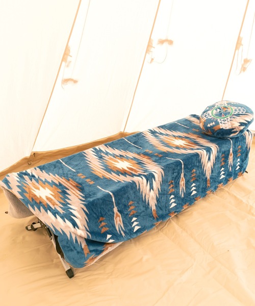 チャイハネ(チャイハネ)の「【チャイハネ】ノマディックボアブランケットXLサイズ(ブランケット・レディース・ベージュ/ターコイズブルー/レッド/グリーン・FREE)」の3枚目の写真