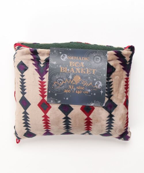 チャイハネ(チャイハネ)の「【チャイハネ】ノマディックボアブランケットXLサイズ(ブランケット・レディース・ベージュ/ターコイズブルー/レッド/グリーン・FREE)」の6枚目の写真