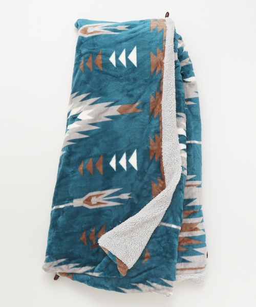 チャイハネ(チャイハネ)の「【チャイハネ】ノマディックボアブランケットXLサイズ(ブランケット・レディース・ベージュ/ターコイズブルー/レッド/グリーン・FREE)」の7枚目の写真