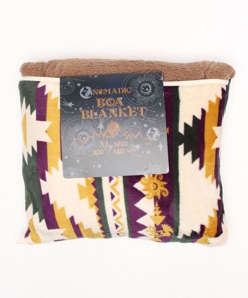 チャイハネ(チャイハネ)の「【チャイハネ】ノマディックボアブランケットXLサイズ(ブランケット・レディース・ベージュ/ターコイズブルー/レッド/グリーン・FREE)」の13枚目の写真