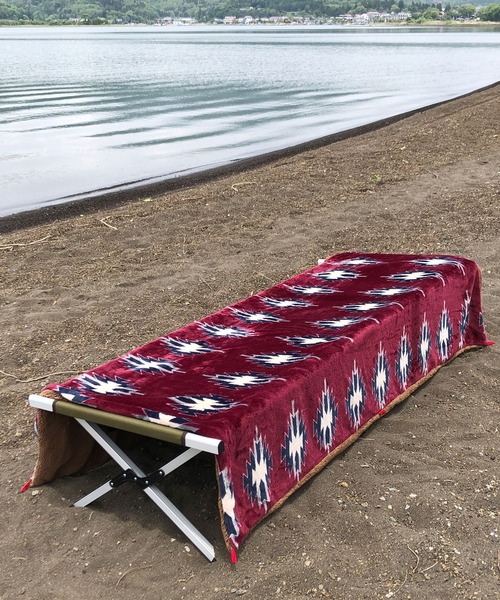 チャイハネ(チャイハネ)の「【チャイハネ】ノマディックボアブランケットXLサイズ(ブランケット・レディース・ベージュ/ターコイズブルー/レッド/グリーン・FREE)」の19枚目の写真