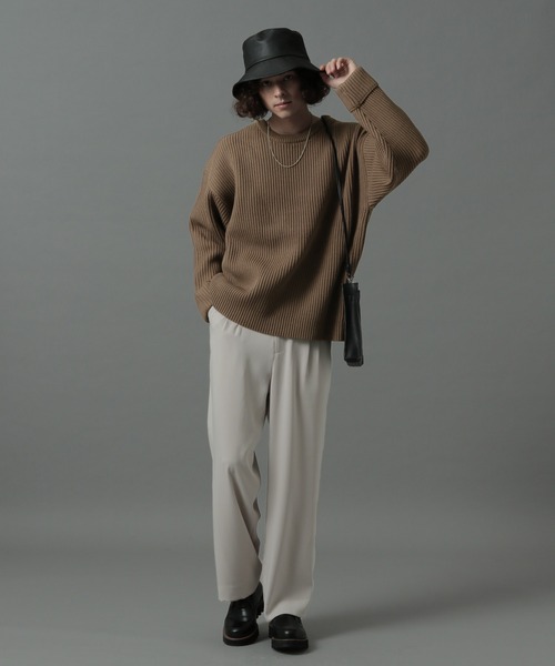 HARE(ハレ)の「BIGアゼアミニットプルオーバー(HARE)(ニット/セーター・メンズ・ブラック/ブラウン/グレー/レッド・SMALL/MEDIUM)」の7枚目の写真