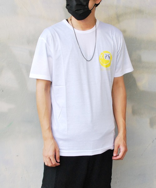 roarguns（ロアーガンズ）の「LYOCELL COTTON SMILE S/S T-SHIRTS（Tシャツ/カットソー・メンズ・ブラック/ホワイト・2/3/1/4）」の3枚目の写真