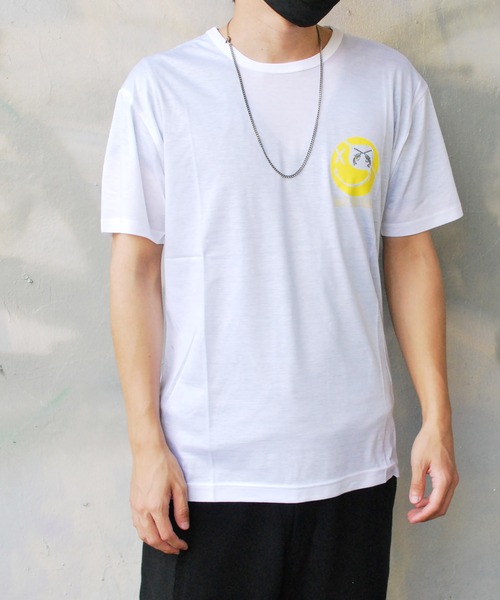 roarguns（ロアーガンズ）の「LYOCELL COTTON SMILE S/S T-SHIRTS（Tシャツ/カットソー・メンズ・ブラック/ホワイト・2/3/1/4）」の4枚目の写真