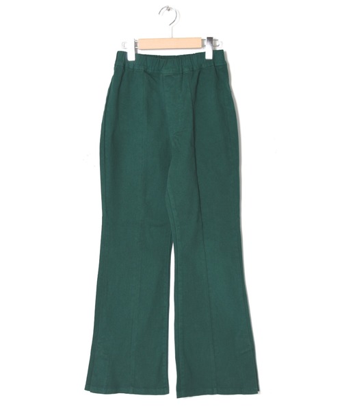 w closet（ダブルクローゼット）の「セミフレア脇スリットイージーパンツ（デニムパンツ・レディース・ダークグレー/ダークオレンジ/グリーン/ケミカルウォッシュ・M/S）」の8枚目の写真