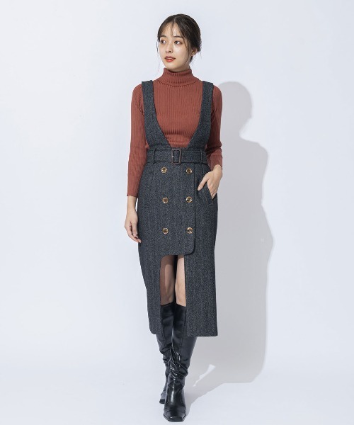 REDYAZEL（レディアゼル）の「ダブルボタンアシメジャンスカ