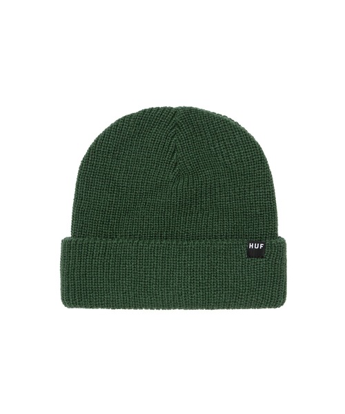 HUF(ハフ)の「ESSENTIALS USUAL BEANIE / HUF ビーニー ニット帽(ニットキャップ/ビーニー・メンズ・ゴールド/ダークグリーン/ヘザーグレー/パープル系その他/オレンジ/ブラック/ライトブルー・O/S)」の4枚目の写真
