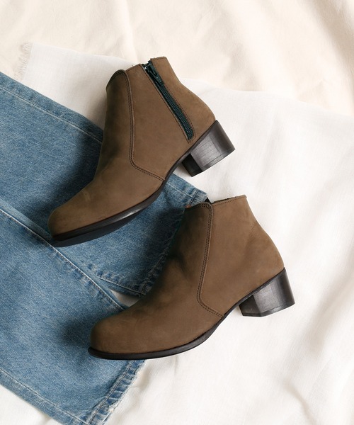 Marie-Louise（マリ－・ルイ－ズ）の「Marie Louise マリールイーズ / サイドジップアップラウンドトゥレザーヒールブーツ ショートブーツ / MLS-126L（ブーツ・レディース・ダークブラウン/ブラウン系その他/ブラック・39/37/38/36）」の14枚目の写真