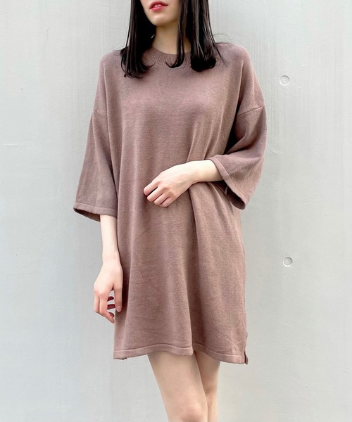 titty&Co. PETIT(ティティアンドコープティ)の「【titty&Co.PETIT】バックスピンドルニットワンピース(ワンピース・レディース・ブラック/ベージュ・FREE)」の3枚目の写真