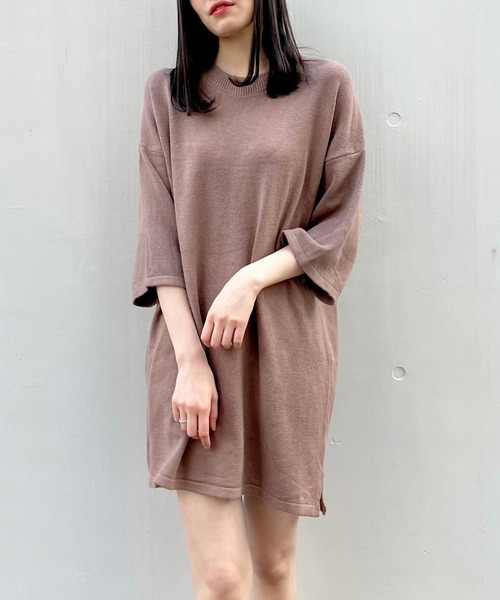 titty&Co. PETIT(ティティアンドコープティ)の「【titty&Co.PETIT】バックスピンドルニットワンピース(ワンピース・レディース・ブラック/ベージュ・FREE)」の4枚目の写真