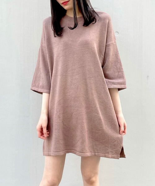titty&Co. PETIT(ティティアンドコープティ)の「【titty&Co.PETIT】バックスピンドルニットワンピース(ワンピース・レディース・ブラック/ベージュ・FREE)」の5枚目の写真