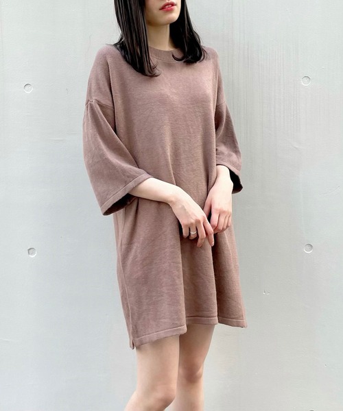 titty&Co. PETIT(ティティアンドコープティ)の「【titty&Co.PETIT】バックスピンドルニットワンピース(ワンピース・レディース・ブラック/ベージュ・FREE)」の6枚目の写真