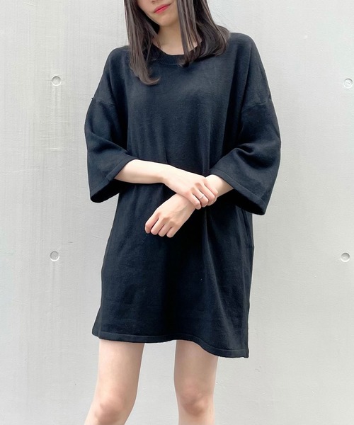 titty&Co. PETIT(ティティアンドコープティ)の「【titty&Co.PETIT】バックスピンドルニットワンピース(ワンピース・レディース・ブラック/ベージュ・FREE)」の15枚目の写真