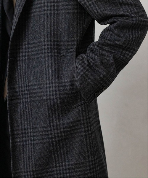 EDIFICE(エディフィス)の「140S ウールカシミア チェスター コート (チェック)(チェスターコート・メンズ・チャコールグレー/ライトグレー・42/46/44/48/50)」の20枚目の写真