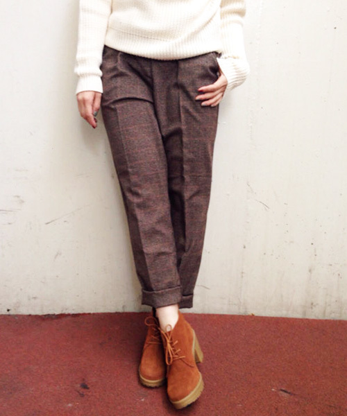 Kastane(カスタネ)の「【Kastane】イージーテーパードパンツ(その他パンツ・レディース・ブラウン/グレー/チャコールグレー/ブラック・FREE)」の12枚目の写真