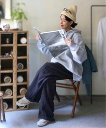 CWチェックタックイージーパンツ