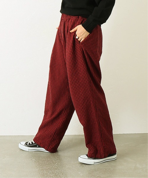 JOURNAL STANDARD LUXE（ジャーナルスタンダード　ラックス）の「CWチェックタックイージーパンツ（その他パンツ・レディース・ブラウン/レッド・FREE）」の4枚目の写真