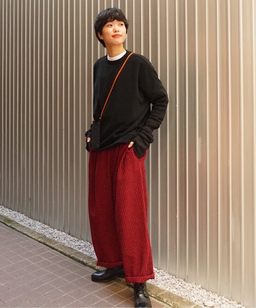 JOURNAL STANDARD LUXE（ジャーナルスタンダード　ラックス）の「CWチェックタックイージーパンツ（その他パンツ・レディース・ブラウン/レッド・FREE）」の17枚目の写真