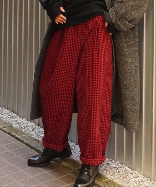 JOURNAL STANDARD LUXE（ジャーナルスタンダード　ラックス）の「CWチェックタックイージーパンツ（その他パンツ・レディース・ブラウン/レッド・FREE）」の21枚目の写真