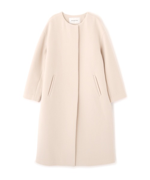 NATURAL BEAUTY BASIC（ナチュラルビューティーベーシック）の「ノーカラーダブルクロスコート（ノーカラーコート・レディース・グレー/オフホワイト/ライトグリーン・SMALL/MEDIUM）」の18枚目の写真