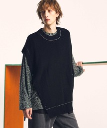 《ユニセックスアイテム》プライムオーバーバソランウールクラッシュニットベスト 【MAISON SPECIAL/メゾンスペシャル】