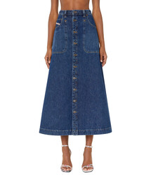 DIESEL | レディース マキシ ロング スカート ブルーデニム Aライン(デニムスカート)