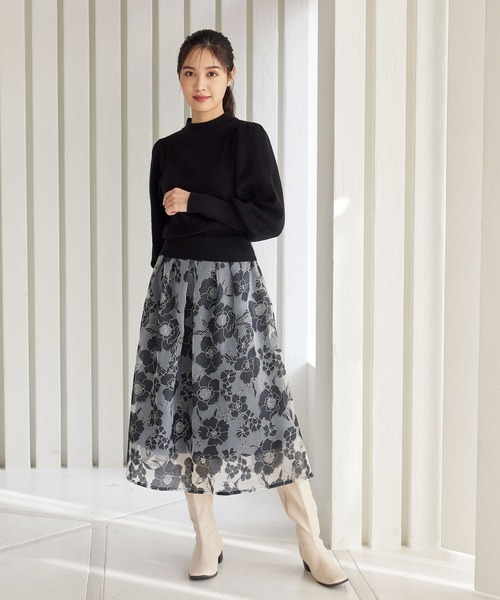 セール 花柄オーガンジーフレアスカート スカート Kobe Lettuce コウベレタス のファッション通販 Zozotown