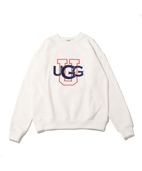 UGG（アグ）の「UGG@mos ダブルロゴ刺繍 クルーネック スウェット