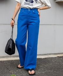 WEGO/ウエストフィットワイドストレートパンツ
