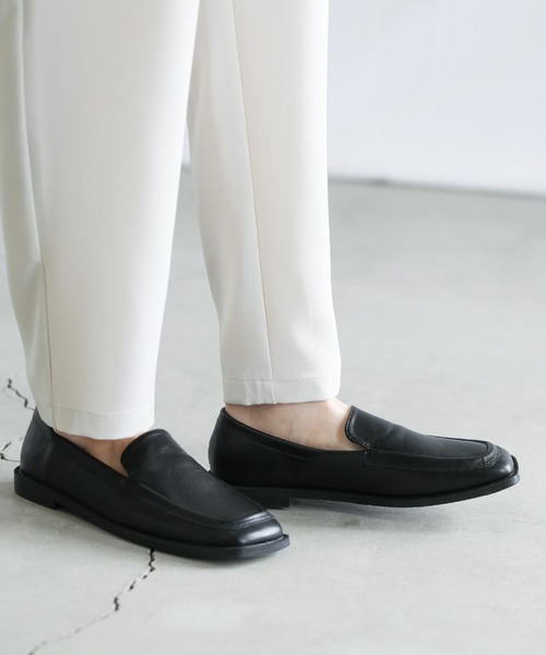 select MOCA（セレクトモカ）の「スクエアトゥフェイクレザースリッポン（スリッポン・レディース・オフホワイト/ブラック/ブラウン・SMALL/MEDIUM/LARGE）」の10枚目の写真