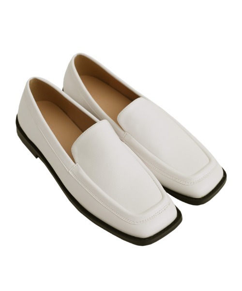 select MOCA（セレクトモカ）の「スクエアトゥフェイクレザースリッポン（スリッポン・レディース・オフホワイト/ブラック/ブラウン・SMALL/MEDIUM/LARGE）」の15枚目の写真